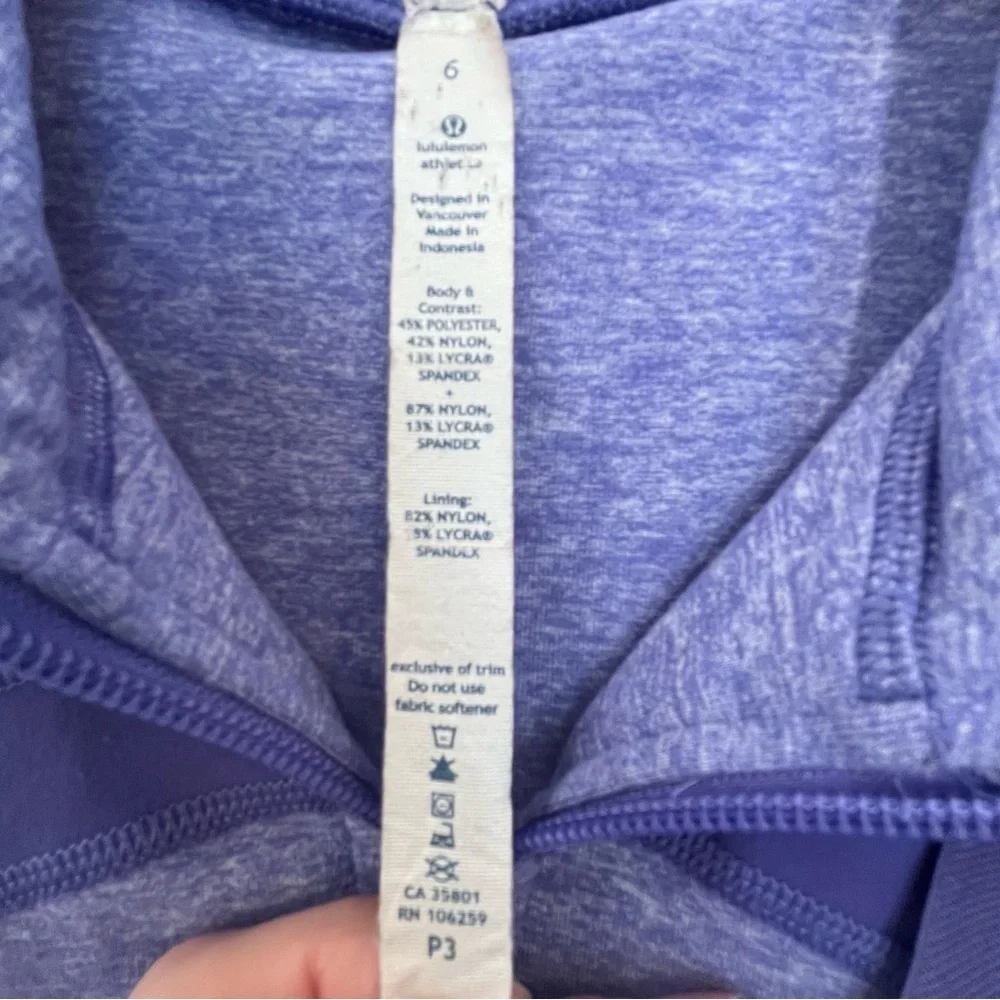 lululemon athletica Women's Stride Two-Tone Purple Utility Jacket Size 6 - Picture 5 of 9